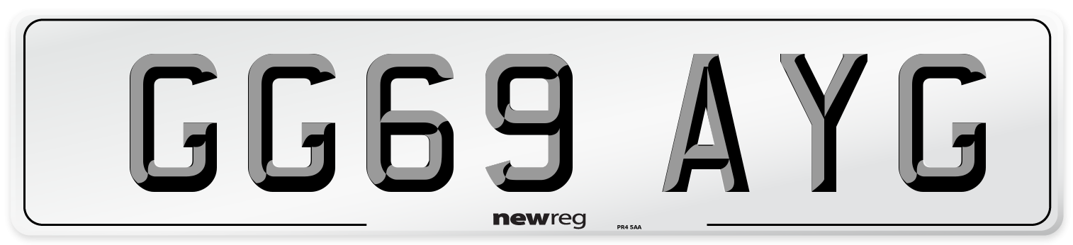 GG69 AYG Number Plate from New Reg
